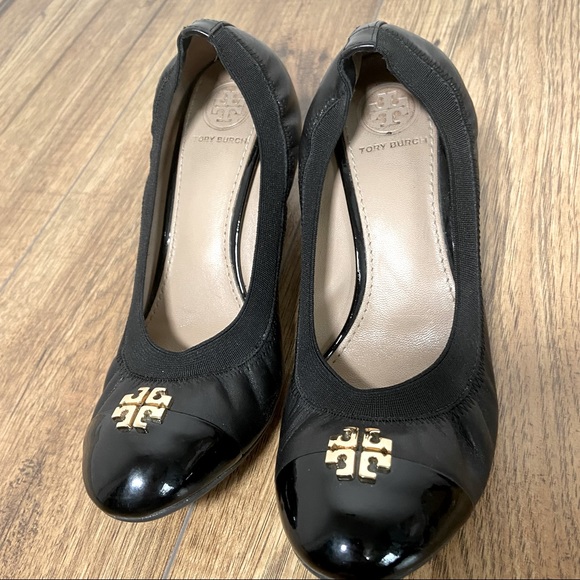 Tory Burch | Jolie Ballet Wedge w/ Small Logo | Leather w/ Patent Toe Size | 6.5 - Picture 6 of 8